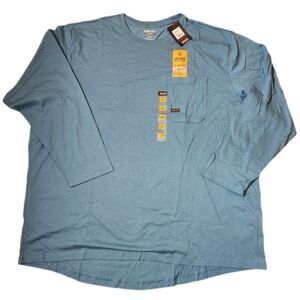 Ariat Rebar Workman Union Eagle Long Sleeve T‑Shirt Blue 4XL NWT